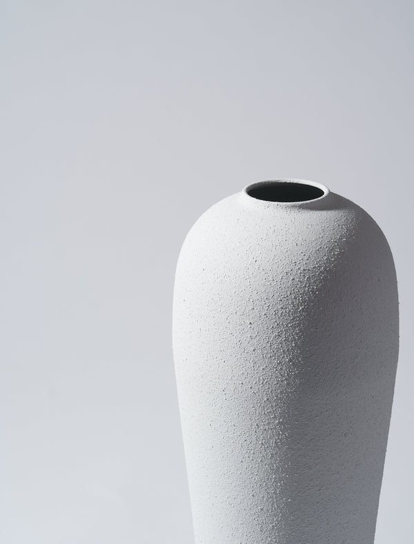 Tall Lola Vase - Textured White