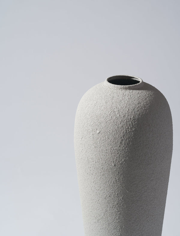 Tall Lola Vase - Textured Pale Taupe