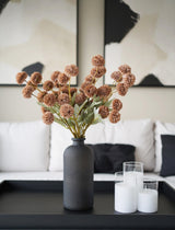 Faux Kiku Flower - Brown (10 Stems / 50 Heads)