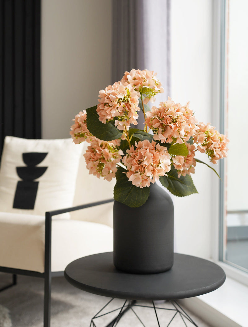 Faux Mini Hydrangea Bouquet - Blush (3 Stems)