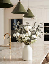 Faux Arrangement - White & Green