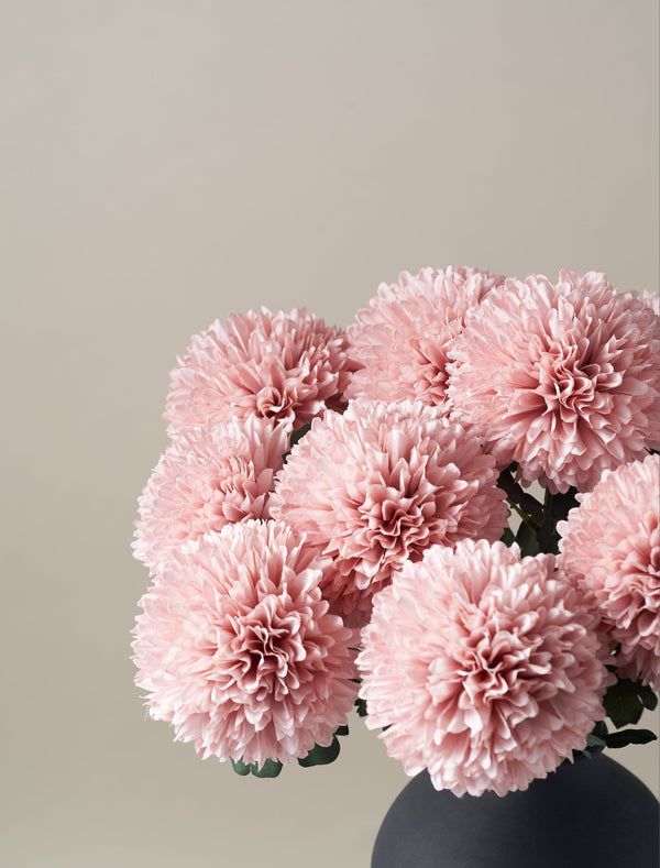 Large Faux Kiku - Pink (10 Stems)