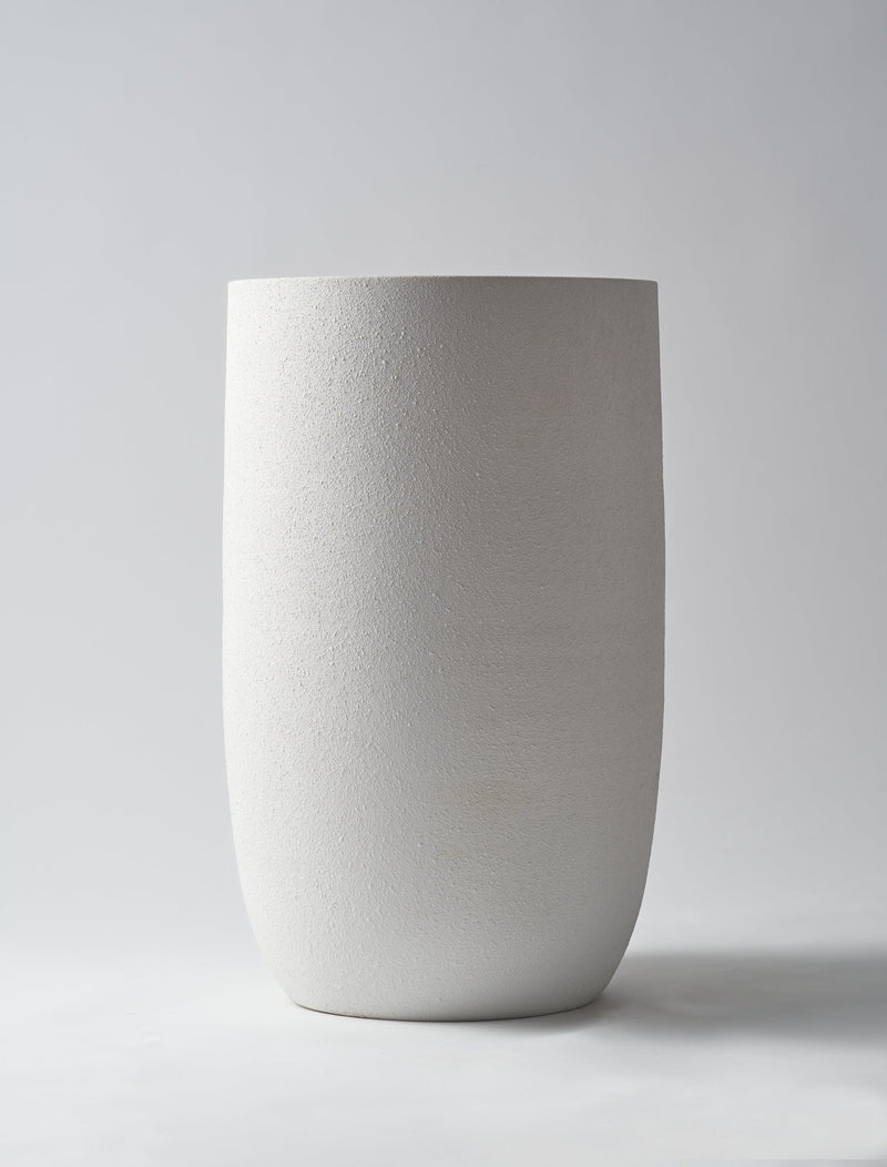 Tall Iron Pot - White