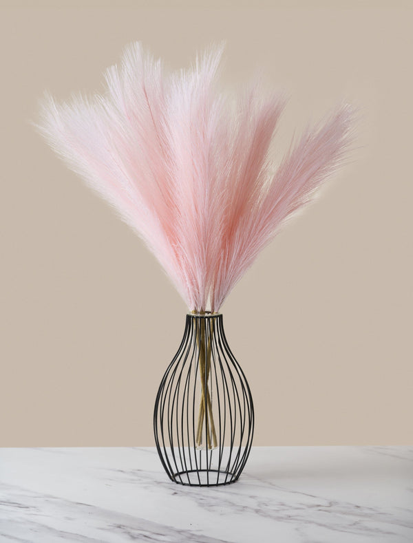 Faux Pampas Grass - Plush Pink (5 Stems)