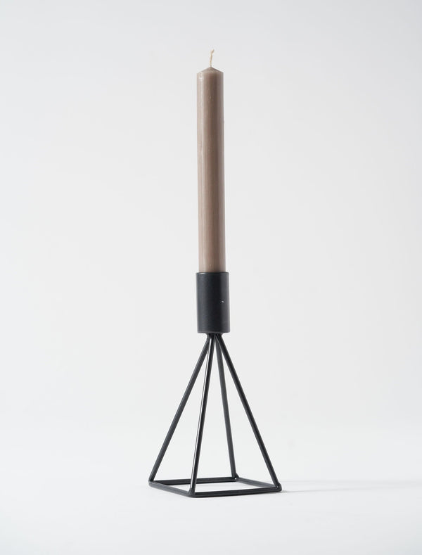 Pyramid Candle Holder - Black