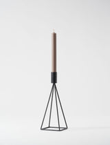 Tall Pyramid Candle Holder - Black