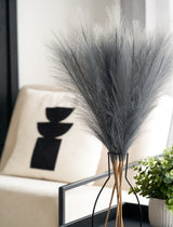 Faux Pampas Grass - Grey (5 Stems)