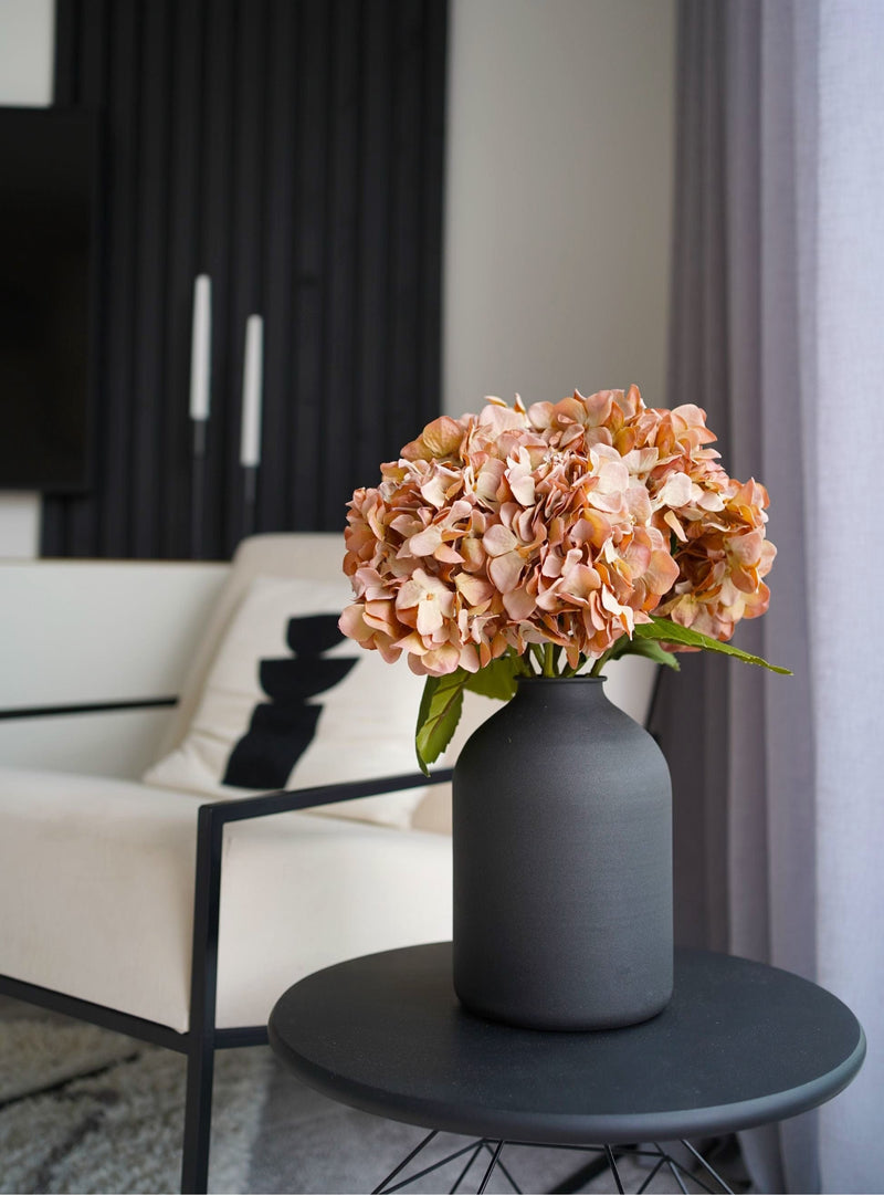 Faux Hydrangea Bouquet - Umber (4 stems)