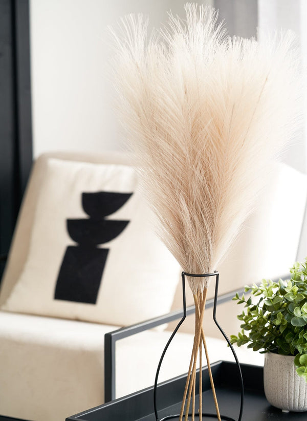 Faux Pampas Grass - Cream (5 Stems)