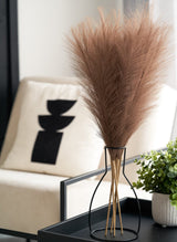 Faux Pampas Grass - Dark Brown (5 Stems)