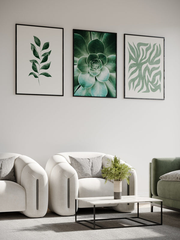 3 Print Gallery Wall - 'Meadow Green'