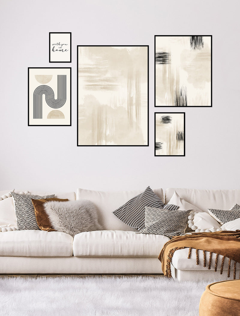 5 Print Gallery Wall - 'Neutral Tones'