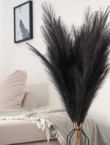 Tall Faux Pampas Grass - Black (3 Stems)