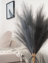 Tall Faux Pampas Grass - Grey (3 Stems)